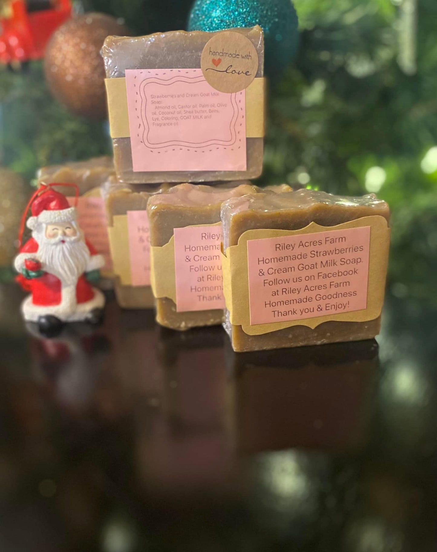 Strawberries and Cream Goat Milk Soap Bar