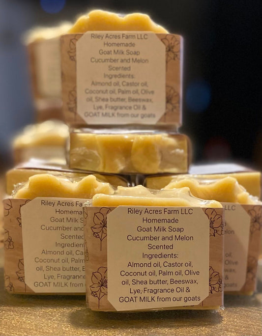 Cucumber and Melon Goat Milk Soap