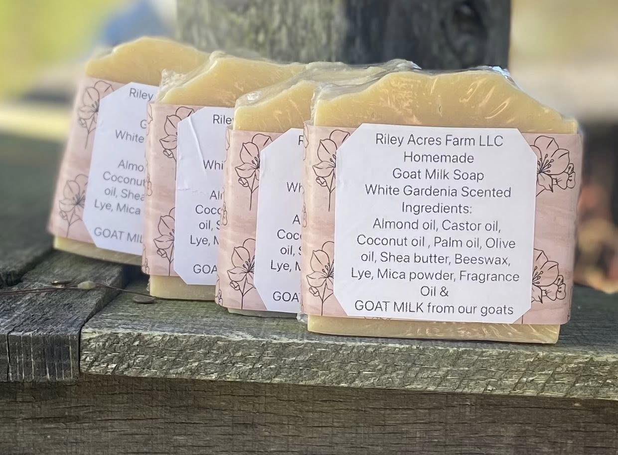 White Gardenia Scented Goat Milk Soap Bar