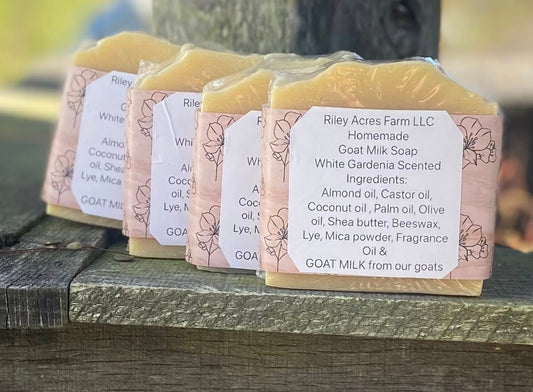 White Gardenia Scented Goat Milk Soap Bar