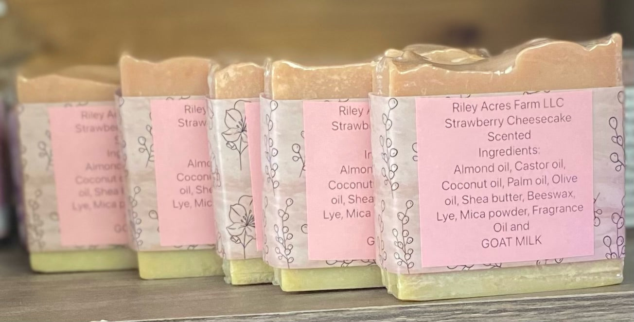Strawberry Cheesecake Goat Milk Soap Bar